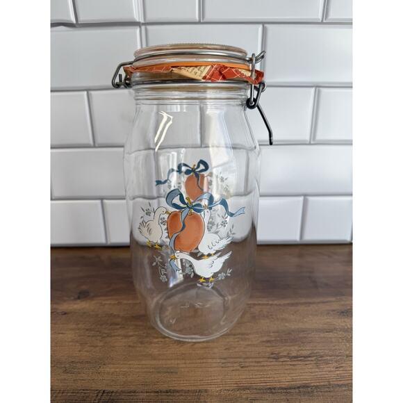 NEW Vintage Marmalade Geese Glass Canister 2L - Picture 3 of 9